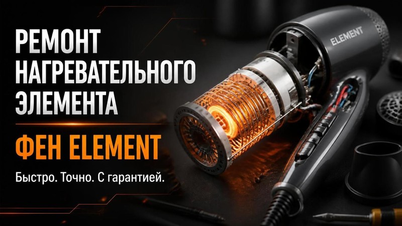 Ремонт нагревательного элемента фена ELEMENT