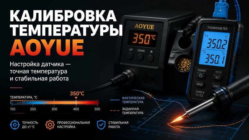 Калибровка температуры AOYUE: настройка датчика