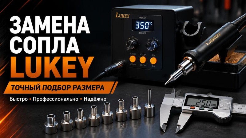 Замена сопла LUKEY: подбор размера