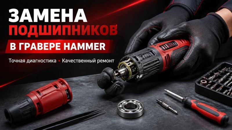 Замена подшипников в гравере Hammer