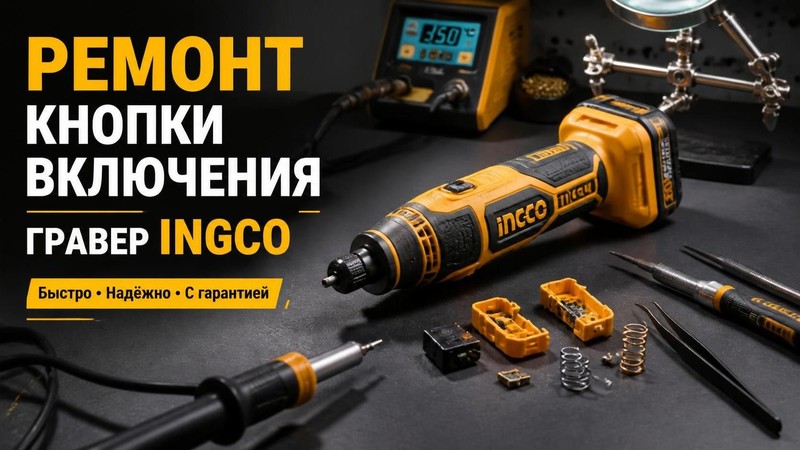 Ремонт кнопки включения гравера INGCO