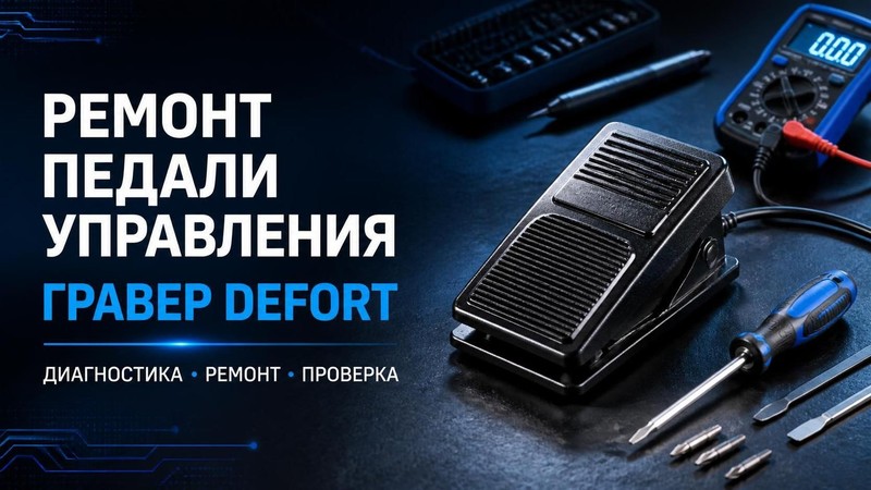 Ремонт педали управления гравером DEFORT