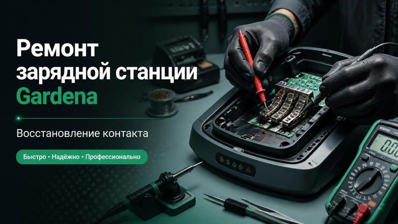 Ремонт зарядной станции Gardena: восстановление контакта
