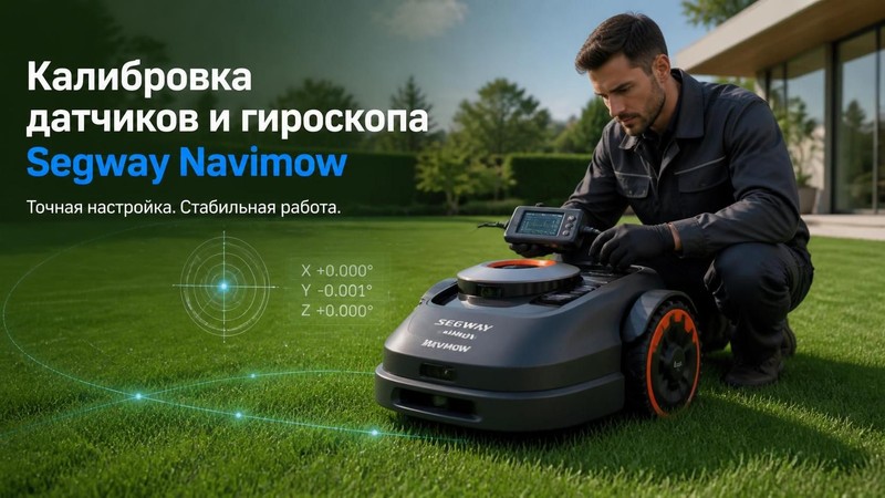 Калибровка датчиков и гироскопа робота-газонокосилки Segway Navimow