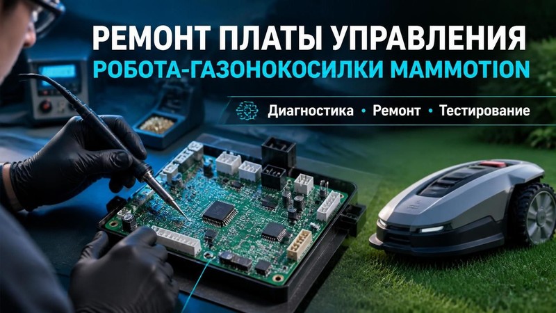 Ремонт платы управления робота-газонокосилки Mammotion