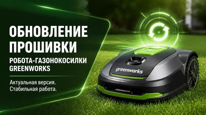 Обновление прошивки робота-газонокосилки Greenworks