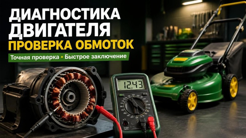 Диагностика двигателя газонокосилки Bolens: проверка обмоток