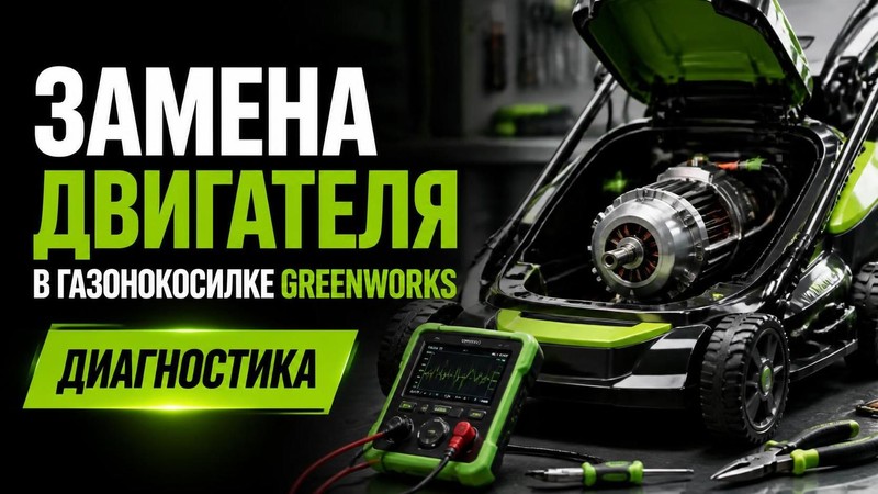 Замена двигателя в газонокосилке Greenworks: диагностика
