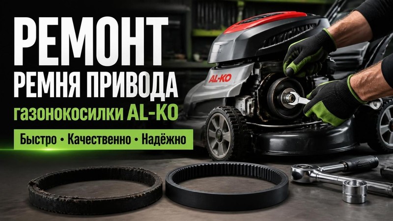 Ремонт ремня привода газонокосилки AL-KO