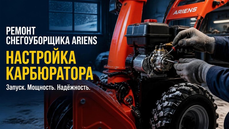 Ремонт снегоуборщика Ariens: настройка карбюратора