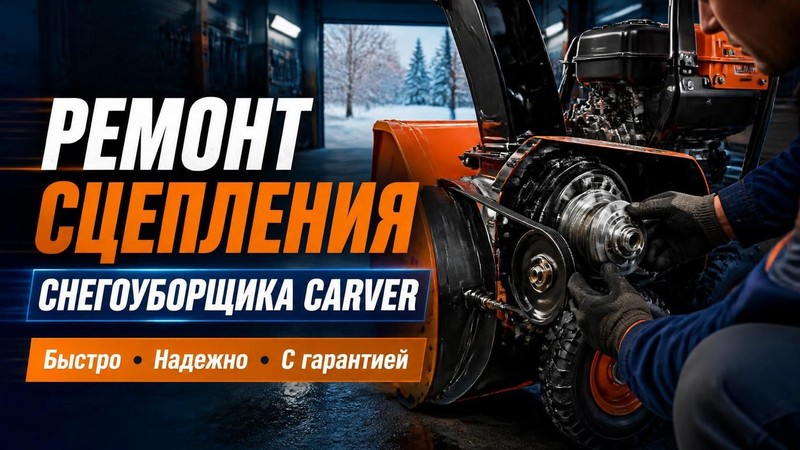 Ремонт сцепления снегоуборщика Carver