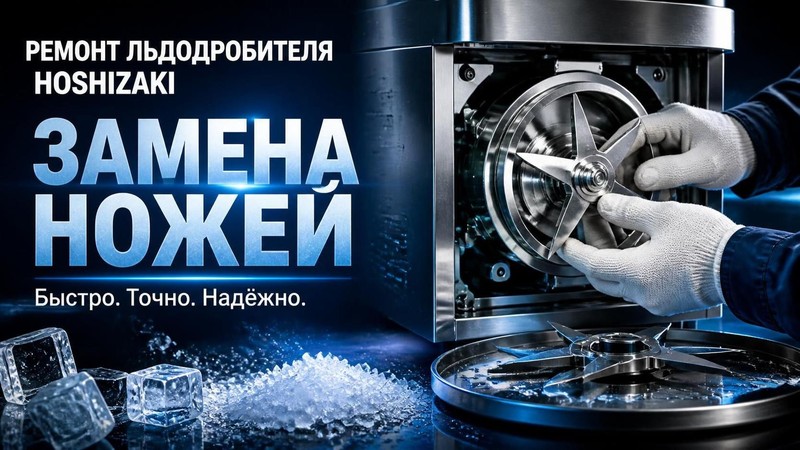 Ремонт льдодробителя HOSHIZAKI: замена ножей