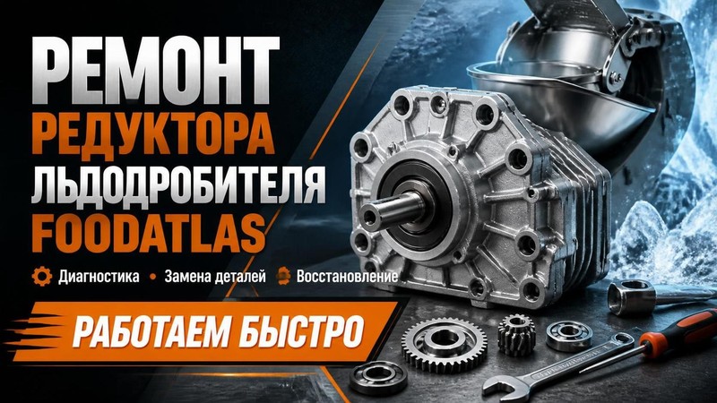 Ремонт редуктора льдодробителя Foodatlas