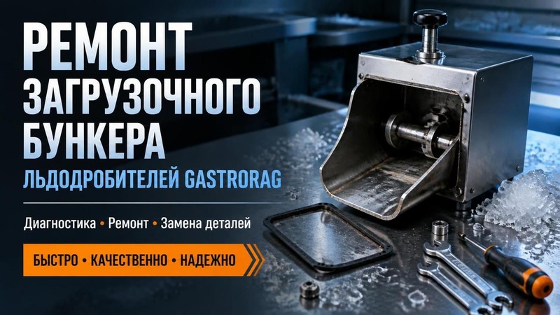 Ремонт загрузочного бункера льдодробителя Gastrorag