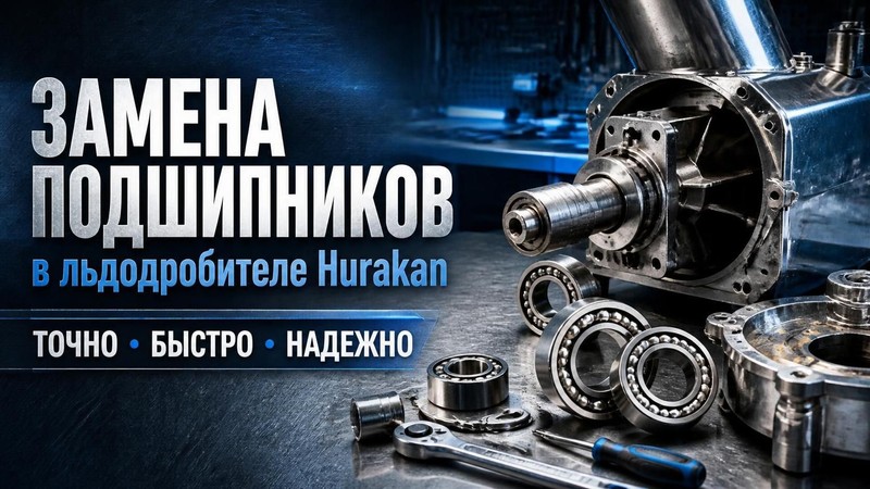 Замена подшипников в льдодробителе Hurakan
