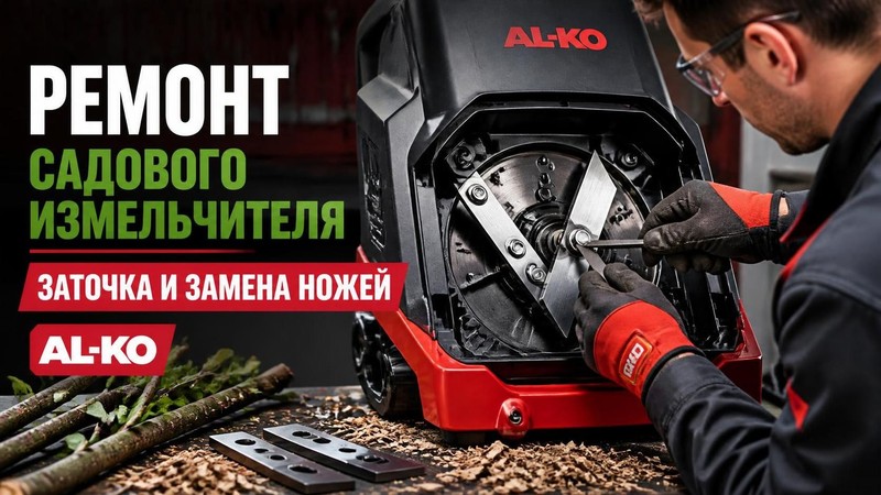 Ремонт садового измельчителя AL-KO: заточка и замена ножей