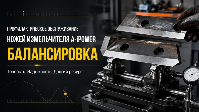 Профилактическое обслуживание ножей измельчителя A-iPower: балансировка