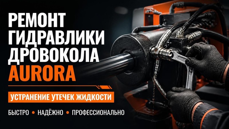 Ремонт гидравлики дровокола Aurora: устранение утечек жидкости