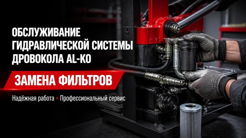 Обслуживание гидравлической системы дровокола AL-KO: замена фильтров