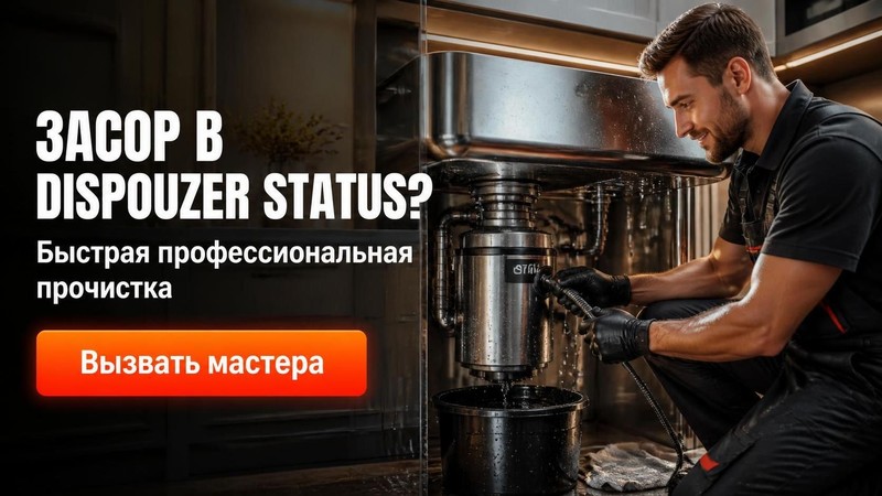 Прочистка засора в диспоузере STATUS