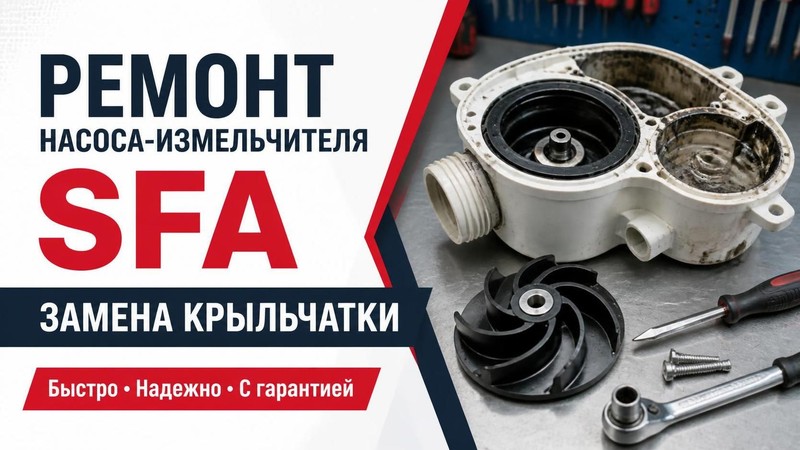 Ремонт насоса-измельчителя SFA: замена крыльчатки