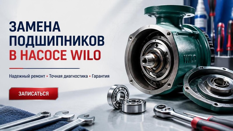 Замена подшипников в насосе WILO