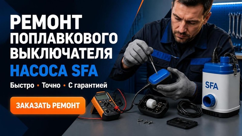 Ремонт поплавкового выключателя насоса SFA