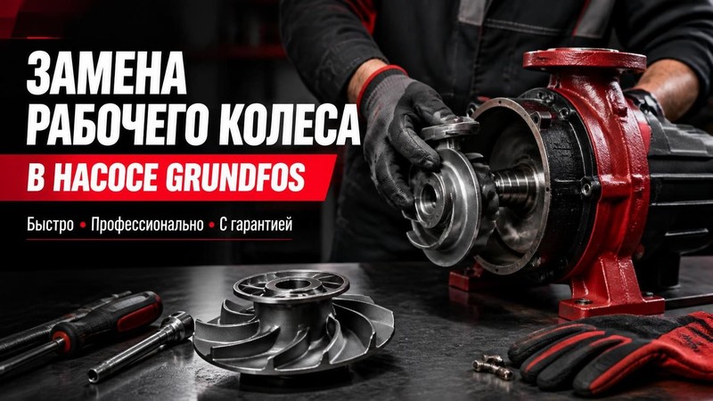 Замена рабочего колеса в насосе Grundfos