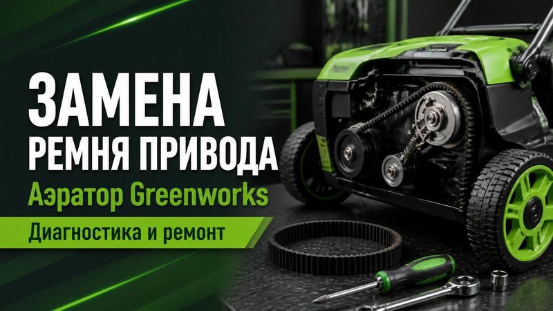 Замена ремня привода в аэраторе Greenworks: диагностика и ремонт