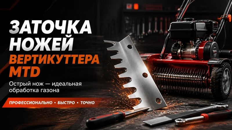 Заточка ножей вертикуттера MTD
