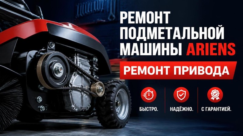Ремонт подметальной машины Ariens: ремонт привода