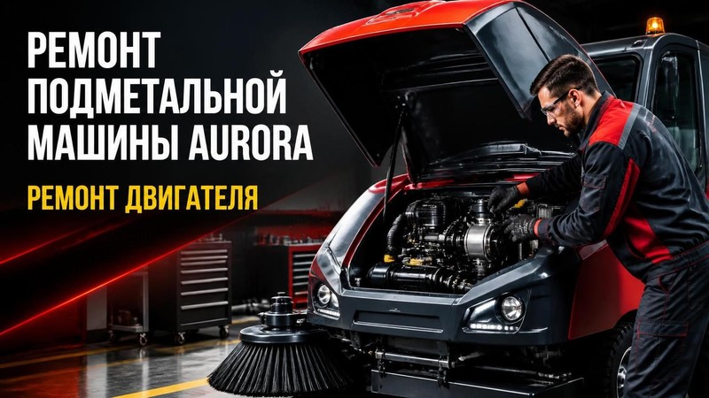 Ремонт подметальной машины Aurora: ремонт двигателя