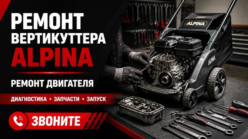 Ремонт вертикуттера Alpina: ремонт двигателя