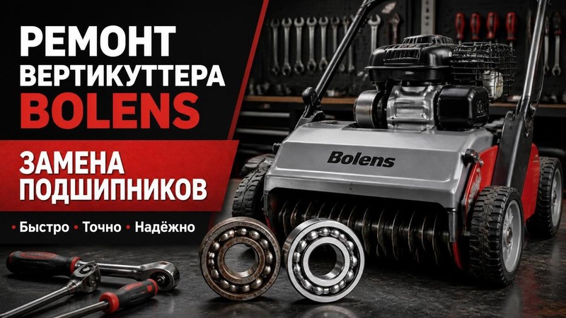 Ремонт вертикуттера Bolens: замена подшипников