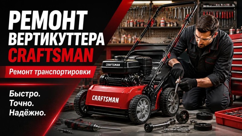 Ремонт вертикуттера Craftsman: ремонт транспортировки
