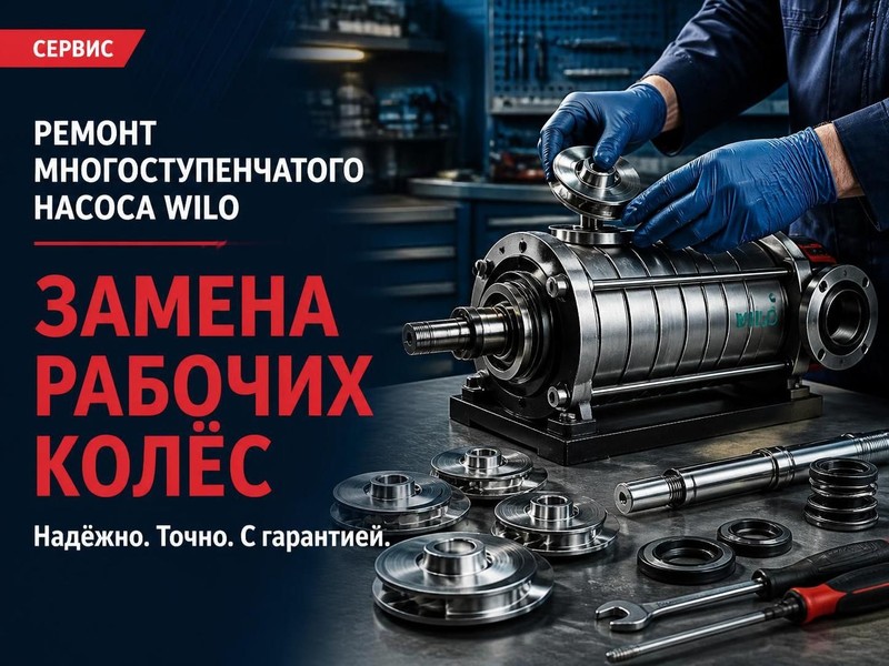 Ремонт многоступенчатого насоса WILO: замена рабочих колес — Евгений, фото