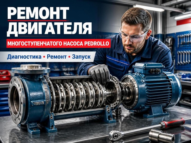 Ремонт двигателя многоступенчатого насоса Pedrollo — Андрей, фото