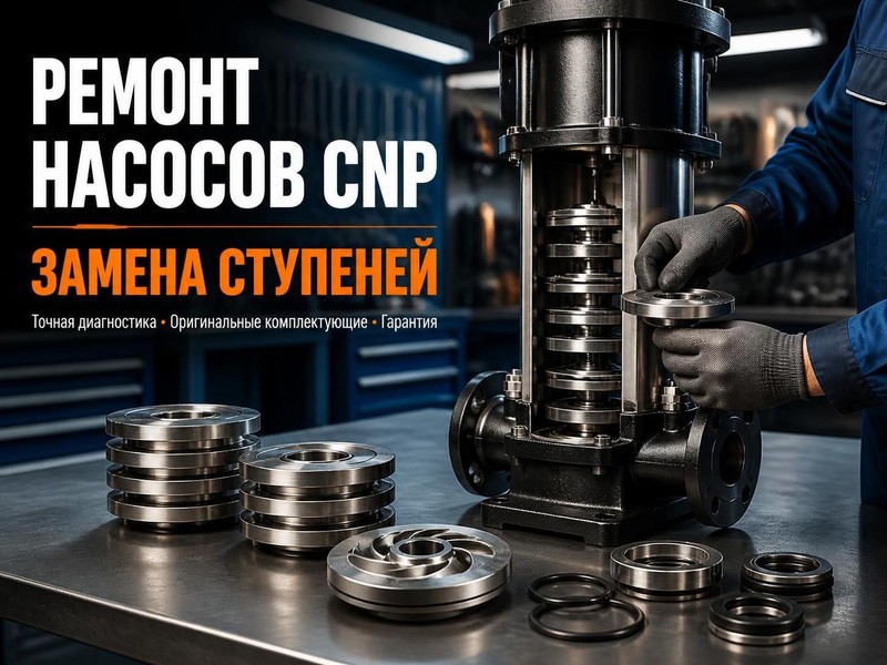 Ремонт многоступенчатого насоса CNP: замена ступеней