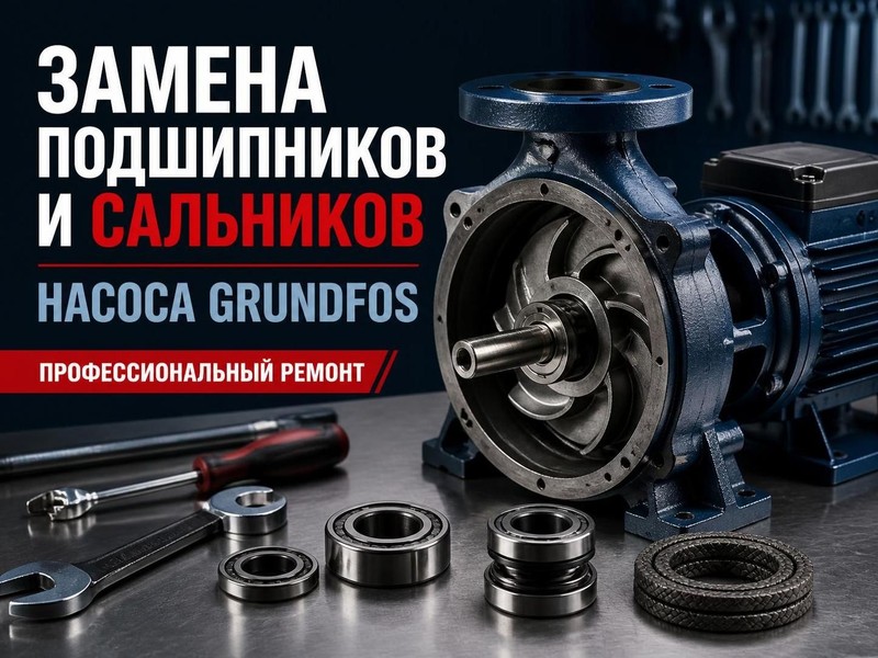 Замена подшипников и сальников насоса Grundfos — Игорь, фото