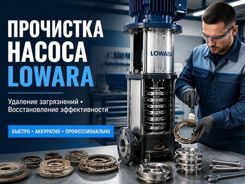 Прочистка многоступенчатого насоса Lowara от загрязнений — Николай, фото