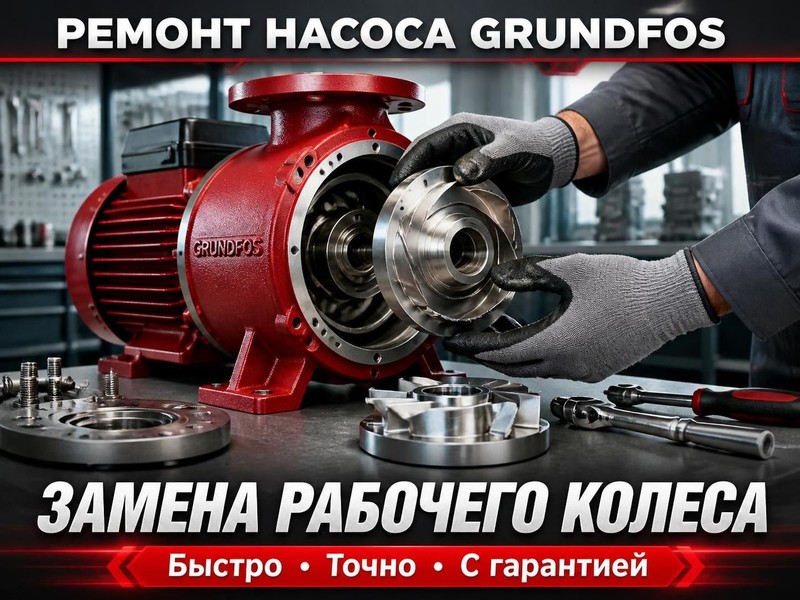 Ремонт одноступенчатого насоса Grundfos: замена рабочего колеса — Олег, фото