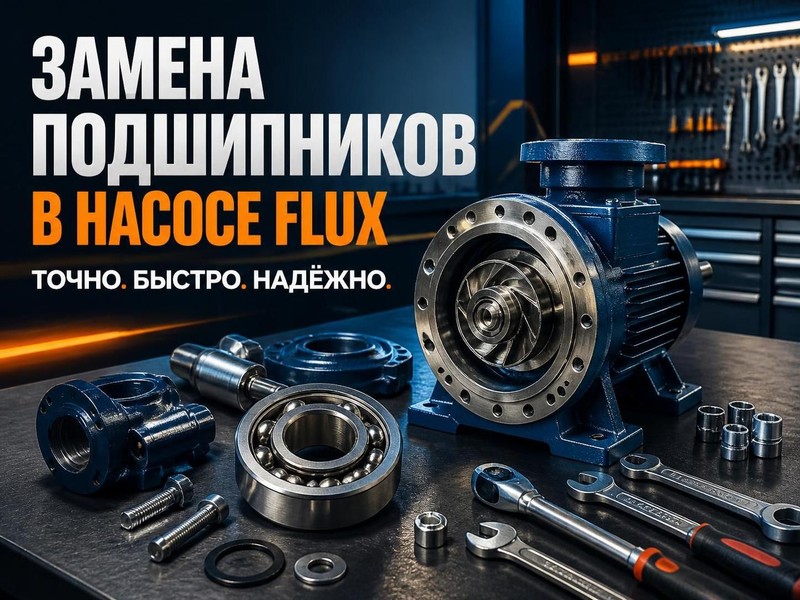 Замена подшипников в насосе Flux