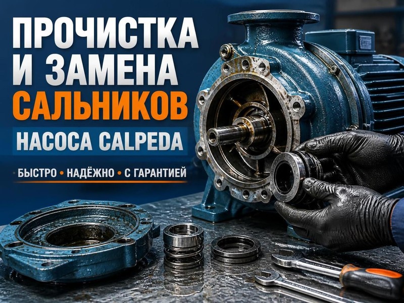 Прочистка и замена сальников насоса Calpeda — Михаил, фото