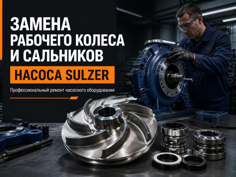 Замена рабочего колеса и сальников насоса Sulzer — Дмитрий, фото
