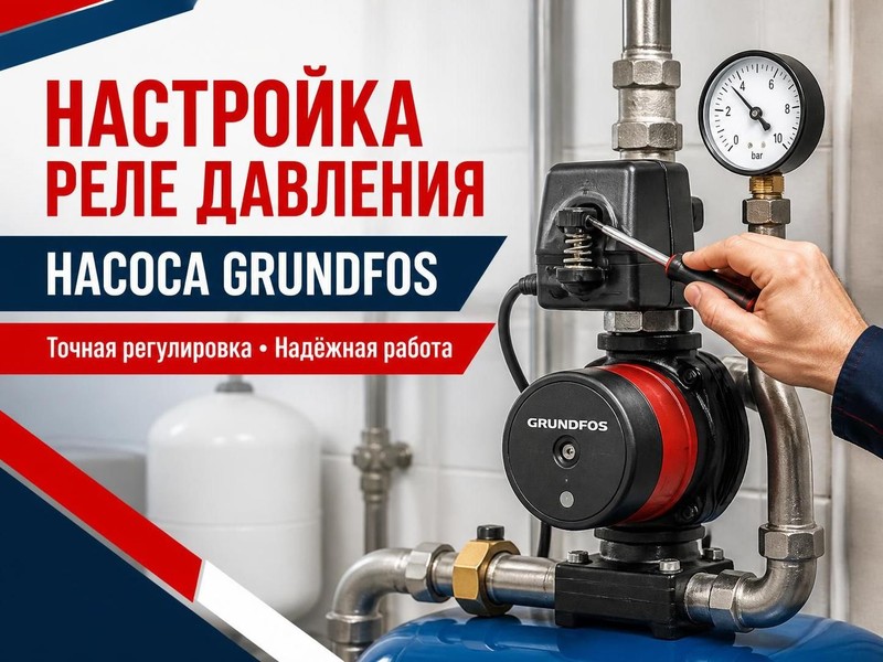 Настройка реле давления насоса Grundfos — Игорь, фото