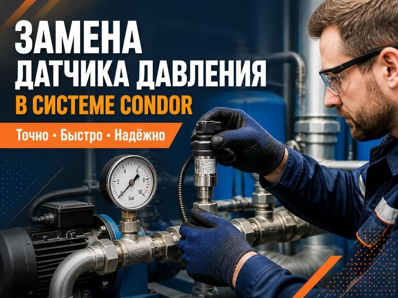 Замена датчика давления в системе Condor