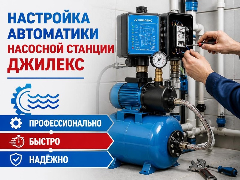 Настройка автоматики насосной станции Джилекс — Виктор, фото