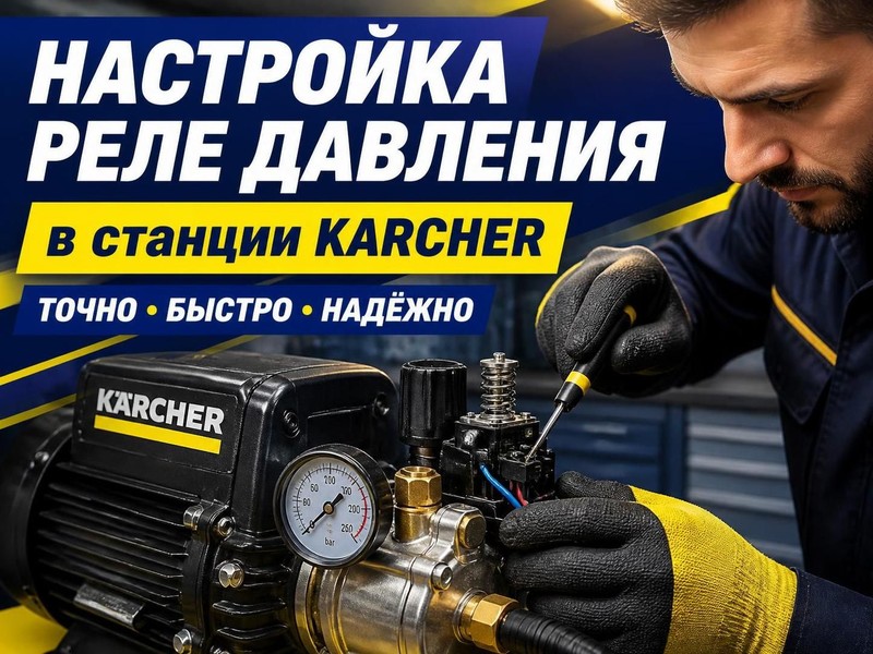 Настройка реле давления в станции KARCHER — Михаил, фото