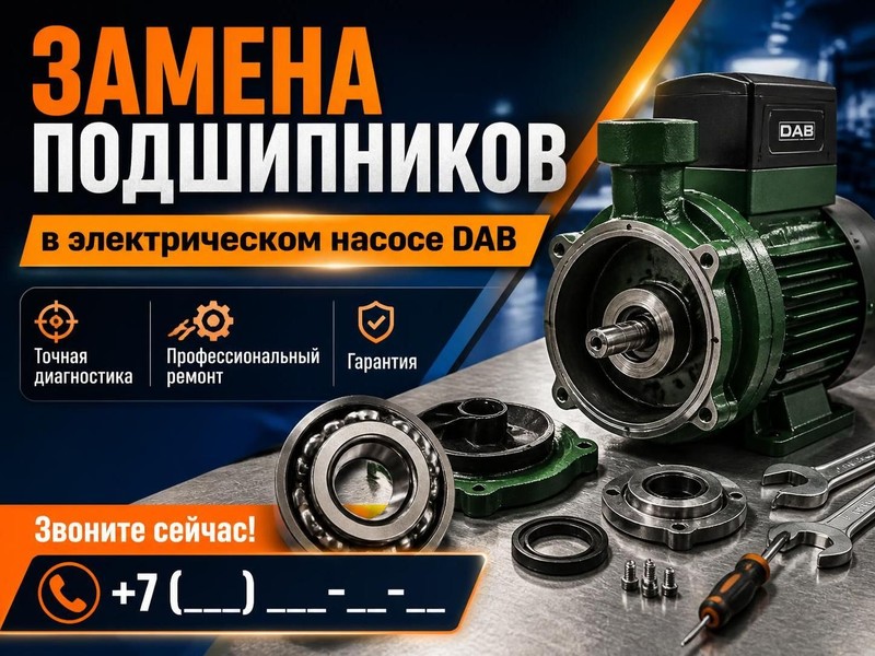 Замена подшипников в электрическом насосе DAB
