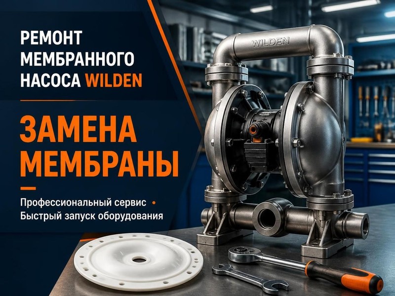 Ремонт мембранного насоса Wilden: замена мембраны